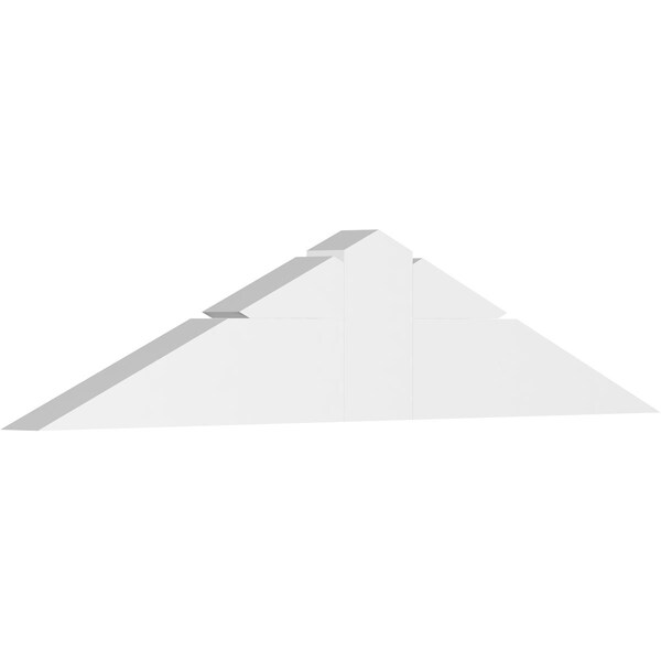 Ekena Millwork Saratoga Architectural Grade PVC Gable Bracket, 36"W x 7 1/2"H x 2"D x 4"F, 5/12 Pitch GBP036X08X0204SAR00 - main